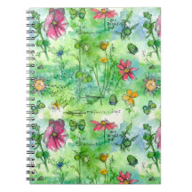 Botaniska Sketchbook Butterfly Watercolor Flowers