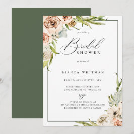 Botaniska skogen Blommigt Inbjudningskort för möhi