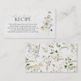 Botaniska sommarblommor, snälla ta en recept tilläggskort