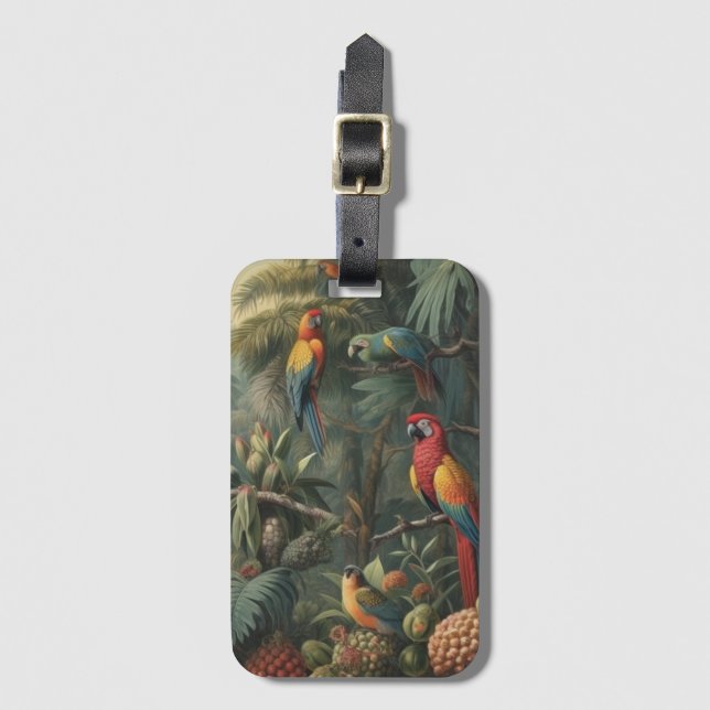 Botaniska stadier av morötter och ananas bagagebricka (Framsida vertikal)