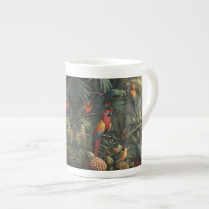 Botaniska stadier av morötter och ananas benporslin mugg