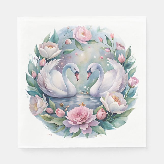 Botaniska Svan Napkins Pappersservett (Framsidan)