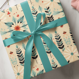 Botaniska sydvästra Desert Blue Feasted Star Presentpapper