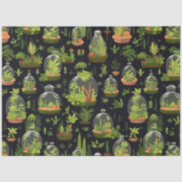 Botaniska terarier om svartvävda papper