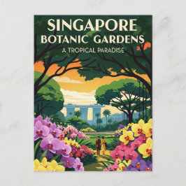 Botaniska trädgårdar i Singapore Vykort