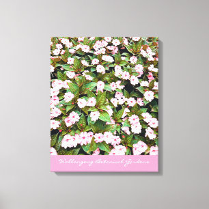 Botaniska trädgårdar rosa blommor NSW Canvastryck