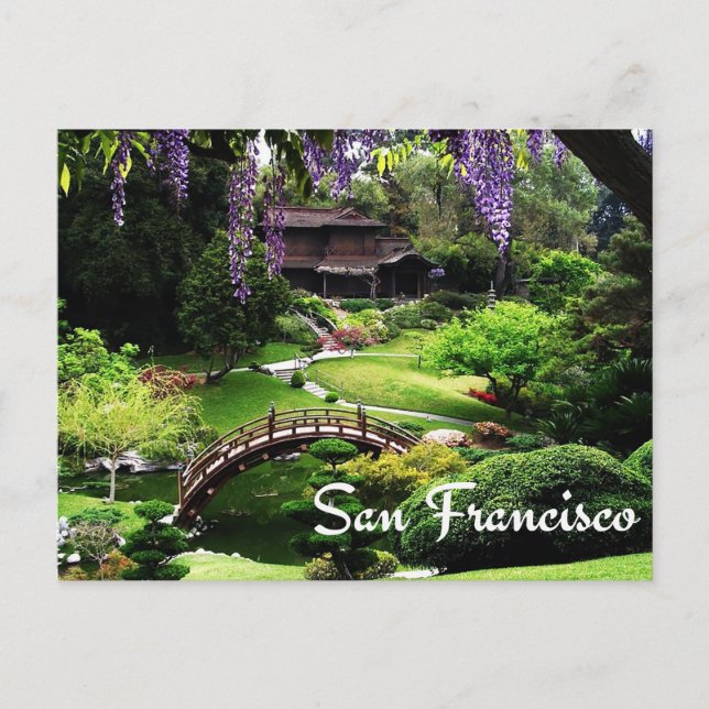 Botaniska trädgårdar, San Francisco California, US Vykort (Framsida)