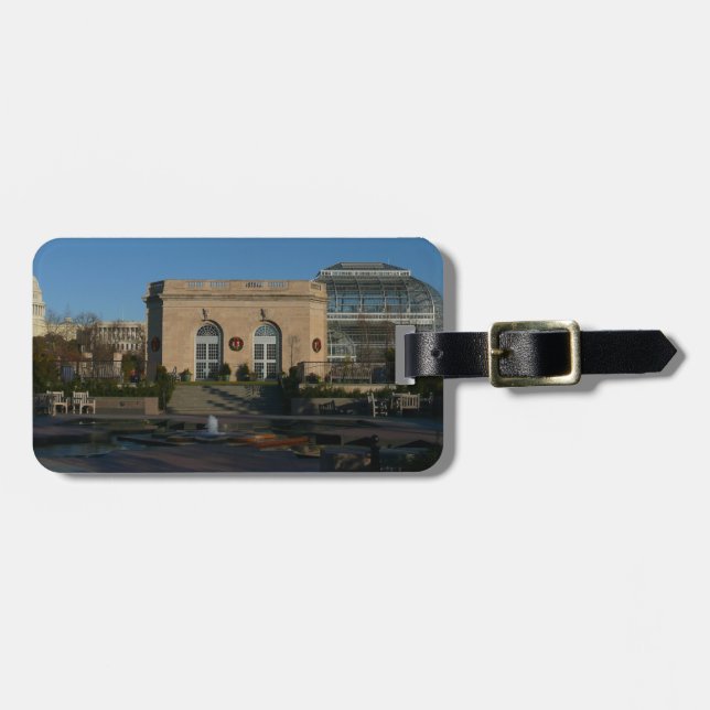 Botaniska trädgårdar vid jul i Washington DC Bagagebricka (Horisontell Framsida)