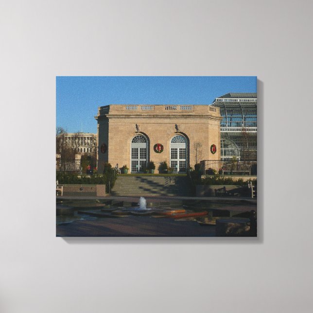 Botaniska trädgårdar vid jul i Washington DC Canvastryck (Framsida)