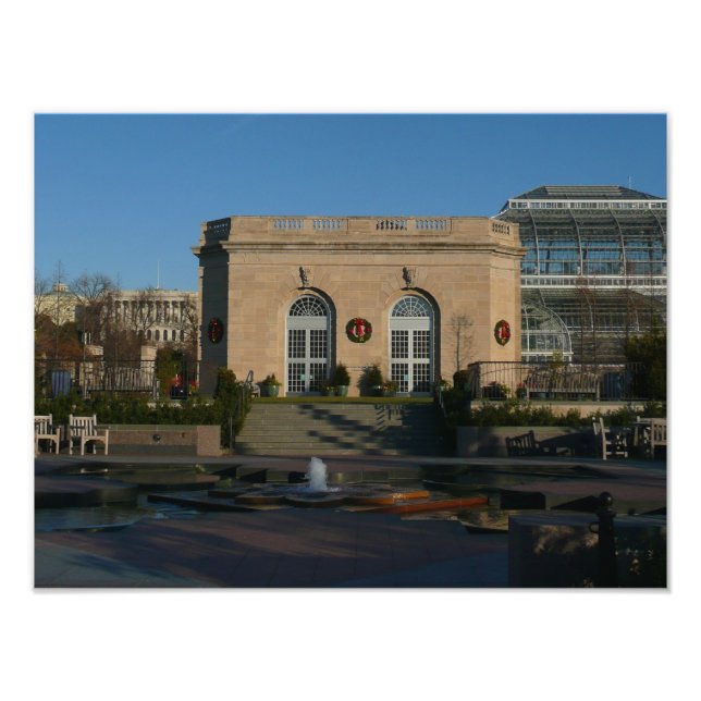 Botaniska trädgårdar vid jul i Washington DC Fototryck (Framsidan)