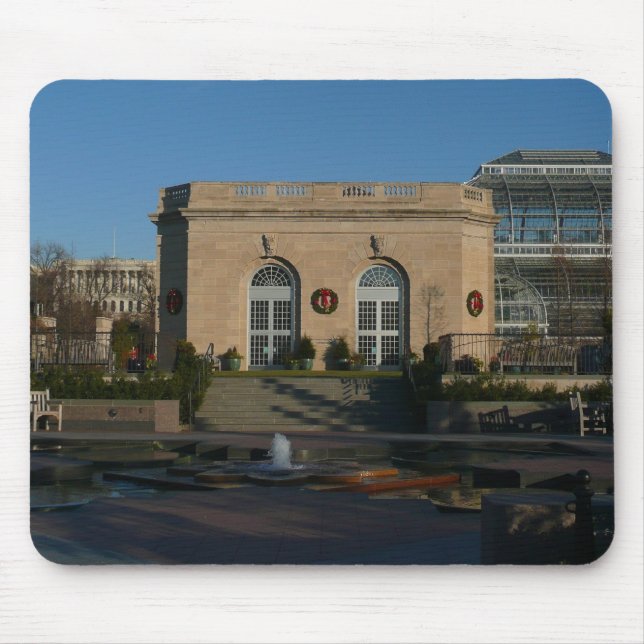 Botaniska trädgårdar vid jul i Washington DC Musmatta (Framsidan)