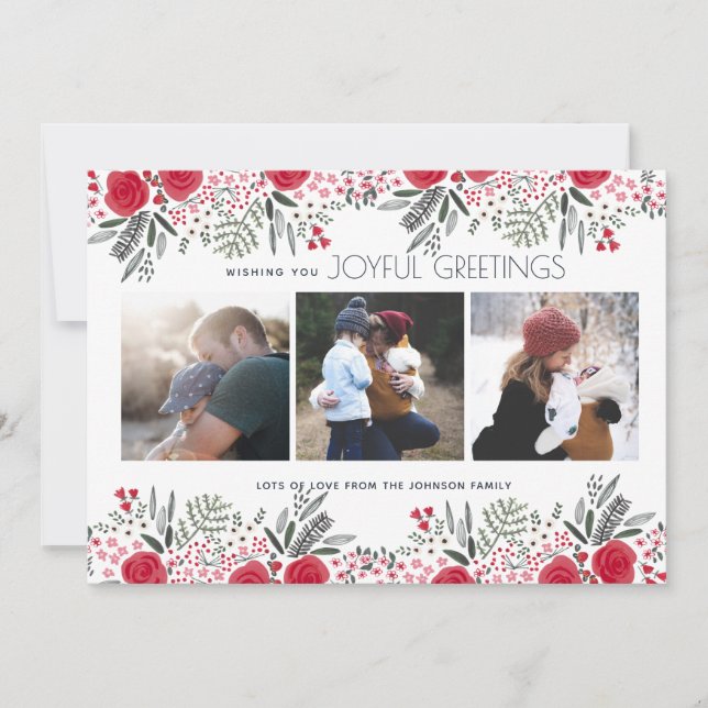 Botaniska trädgården glatta hälsning | Fotokort Julkort (Framsida)