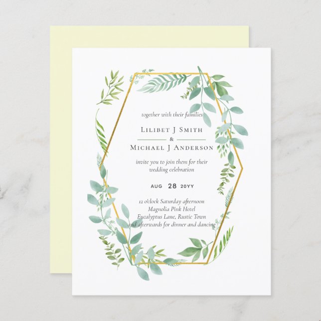 Botaniska trädgården Löv Greenery Bröllop (Fram/baksida)