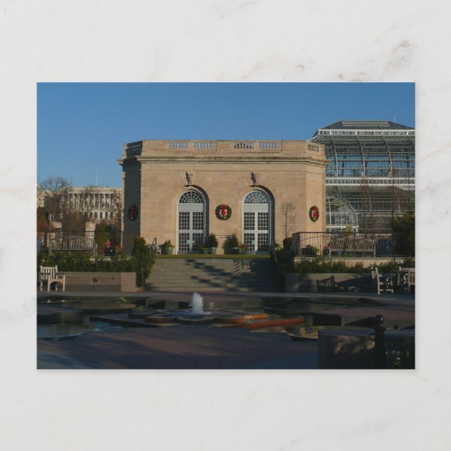 Botaniska trädgården på julafton i Washington DC Vykort (Framsida)