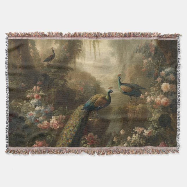 Botaniska: tre fredsockar i engelska trädgården filt (Framsidan)