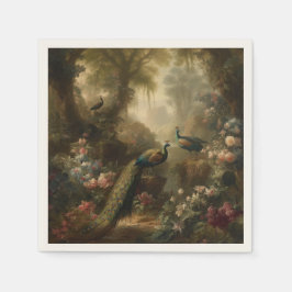 Botaniska: tre fredsockar i engelska trädgården pappersservett