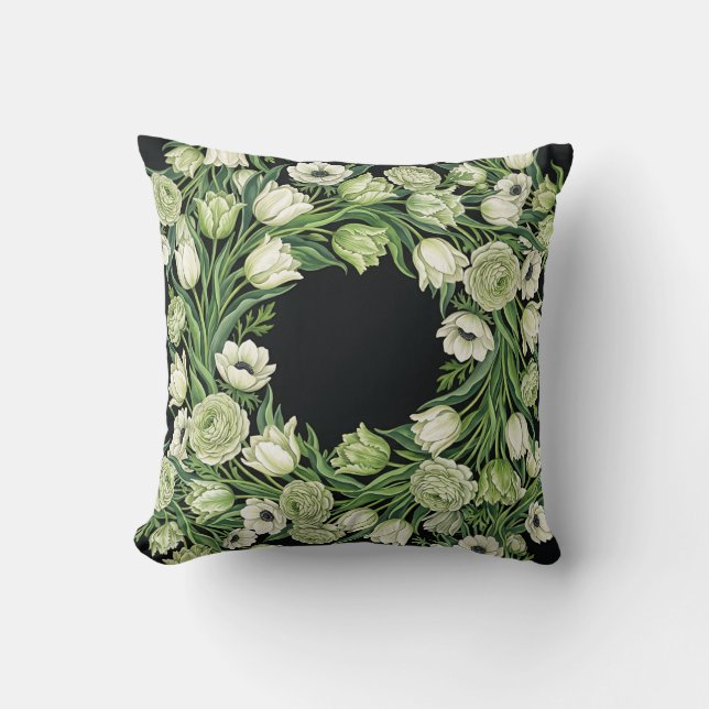 Botaniska Tulpaner Kastkudde Kudde (Framsida)