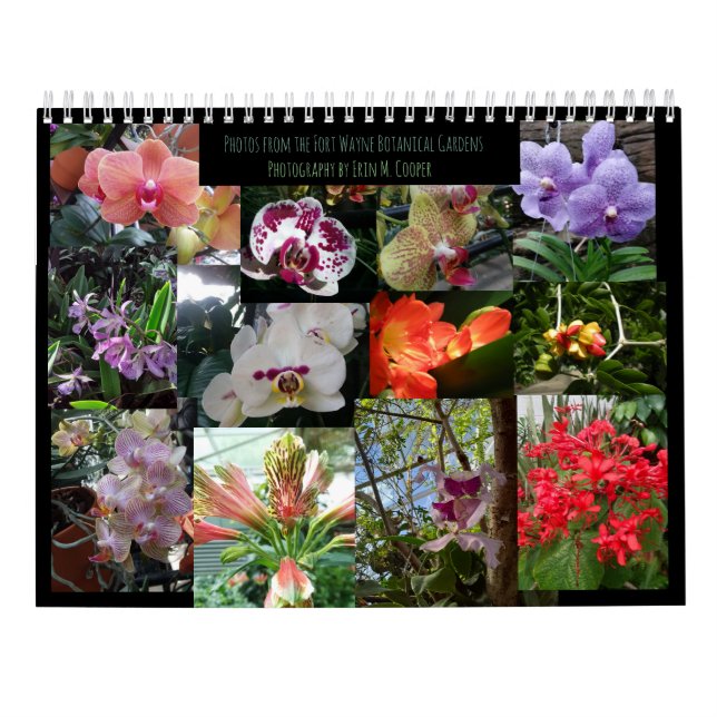 Botaniska underverk, orchid&tropical Flowers Kalender (Baksida)
