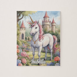 Botaniska Unicorn Haven Personlig Girls Pussel