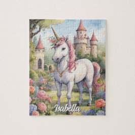 Botaniska Unicorn Haven Personlig Girls Pussel