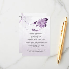 botaniska uppgifter om lila blommor tilläggskort