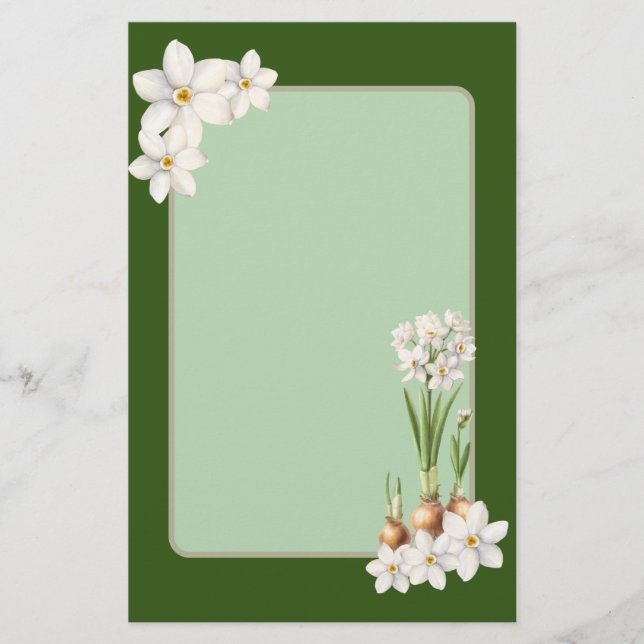 Botaniska Vår Grönten Brevpapper (Framsida)