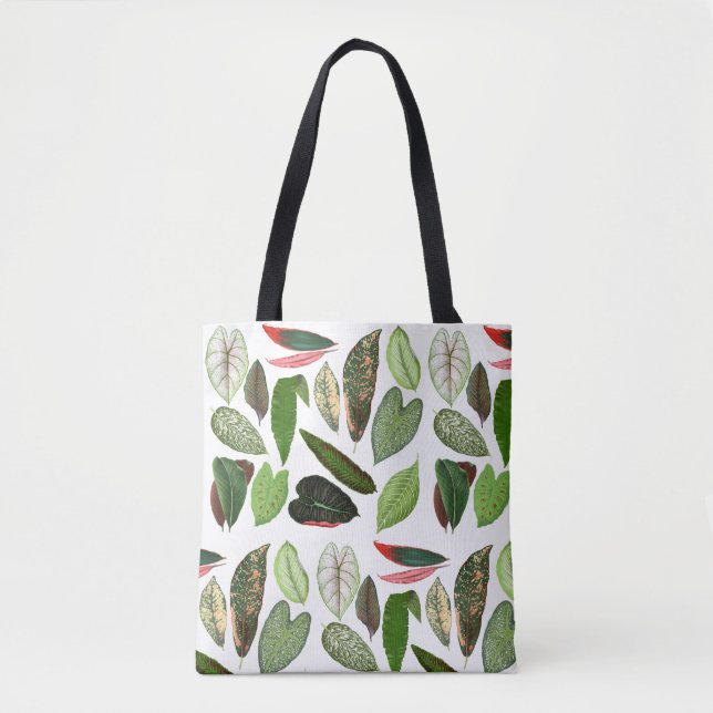 Botaniska vattenfärgen Greenery Löv Tygkasse (Framsida)