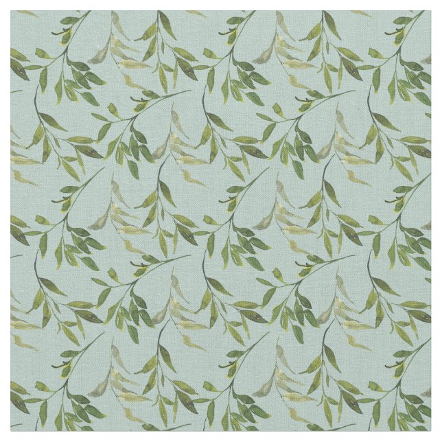 Botaniska vattenfärgen Löv Tyg (Närbild)