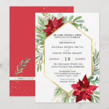 Botaniska vattenfärger Greenery jul Bröllop