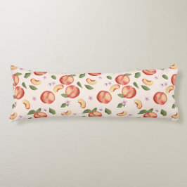 Botaniska vattenfärgspersikor och Blommar Kroppskudde