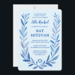 Botaniska vattenfärgsstjärnan på David Pub Bat mit Inbjudningar<br><div class="desc">Perfekt-kort för att tillkännage ett bat mitzvah, pub mitzvah eller annat judiskt firande! Hand plockade delikata löv-trimma konst åt dig! FULLT ANPASSADE! Klicka på "Anpassa" ovan om du vill redigera texten. Klicka på "Redigera med verktyg" om du vill justera typsnitt, färg och placeringar och lägga till text i baksidans design...</div>