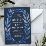 Botaniska vattenfärgsstjärnan på David Pub Bat mit Inbjudningar<br><div class="desc">Perfekt-kort för att tillkännage ett bat mitzvah, pub mitzvah eller annat judiskt firande! Hand plockade delikata löv-trimma konst åt dig! FULLT ANPASSADE! Klicka på "Anpassa" ovan om du vill redigera texten. Klicka på "Redigera med verktyg" om du vill justera typsnitt, färg och placeringar och lägga till text i baksidans design...</div>