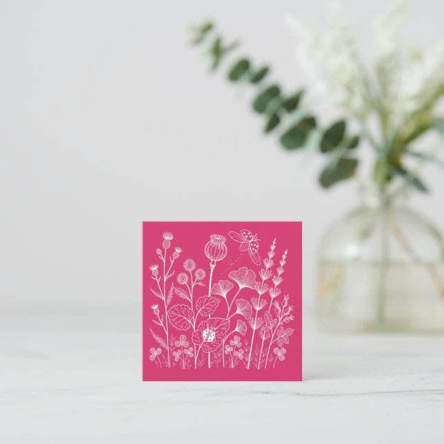 Botaniska vildblommor tilläggskort (Stående Fram)