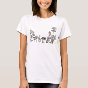 Botaniska Vilden Flowers Nature Älskare Blommigt T Shirt