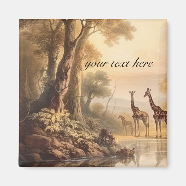 botaniska vintagar, anpassade magnet (Framsidan)