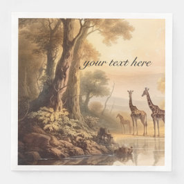 botaniska vintagar, anpassade pappersservett