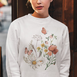 Botaniska Wildblomblomma Boho T Shirt