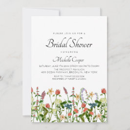 Botaniska Wildblomman Inbjudningskort för möhippan