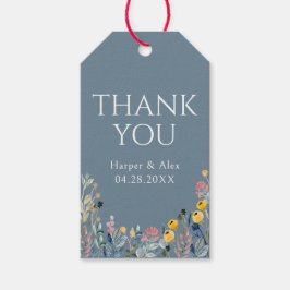 Botaniska Wildblomman Tack Presentetikett