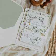 Botaniska Wildblommor | Monogram Bröllop
