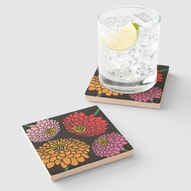 Botaniska Zinnias blomsterträdgård mix stone under Stenunderlägg (Sidan)