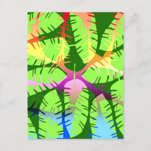 BOTANISKT ABSTRAKT BANANBLAD VYKORT