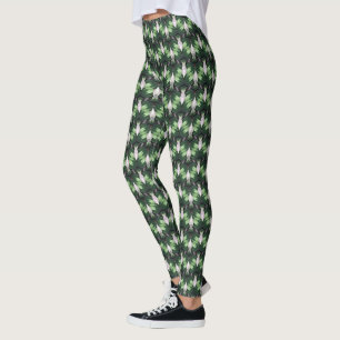 Botaniskt abstrakt mönsterdesign 1317 leggings