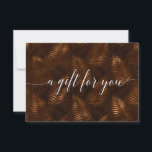 BOTANISKT AFFÄRSINTYG<br><div class="desc">Nära dina kunder i naturens lugnande beskaffenhet med det botaniska temade redigerbara presentkortet för eleganten. Med en brun bakgrund som är försedd med detaljerade löv av järn utstrålar denna design lugn och sofistikering - perfekt för företag i hälsa, skönhet eller spa-industrier. Dess mångsidiga stil kompletterar tjänster som massageterapi, skinkbehandling och...</div>