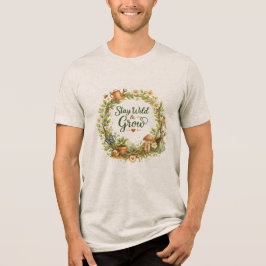 Botaniskt akvarell blomsterkrans Inspirerande T Shirt