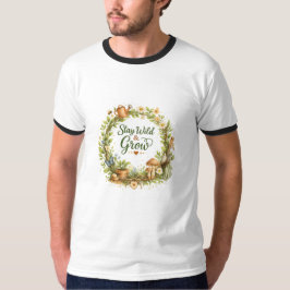 Botaniskt akvarell blomsterkrans Inspirerande T Shirt