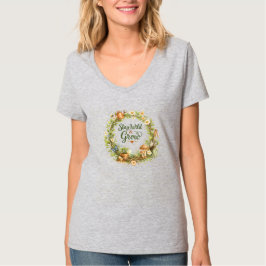Botaniskt akvarell blomsterkrans Inspirerande T Shirt