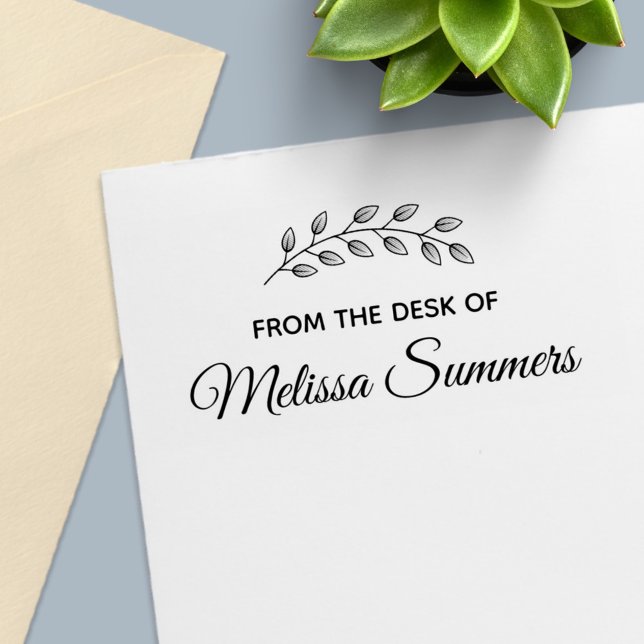 Botaniskt andningsskydd Löv från Desk of Självfärgande Stämpel (Skapare uppladdad)