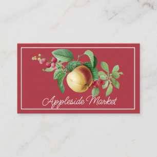 Botaniskt äpple- och berries-Affärskort Visitkort