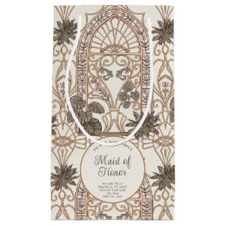 Botaniskt Art Nouveau-bröllop med glasmålning